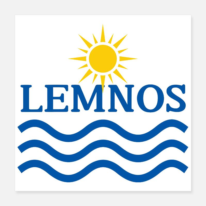 Ondes de Soleil de Lemnos Poster 40 x 40 cm