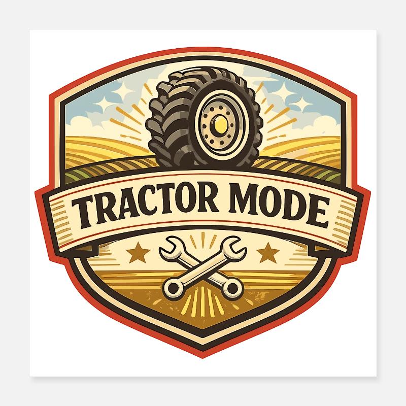 Traktor Modus Emblem Poster 40x40 cm
