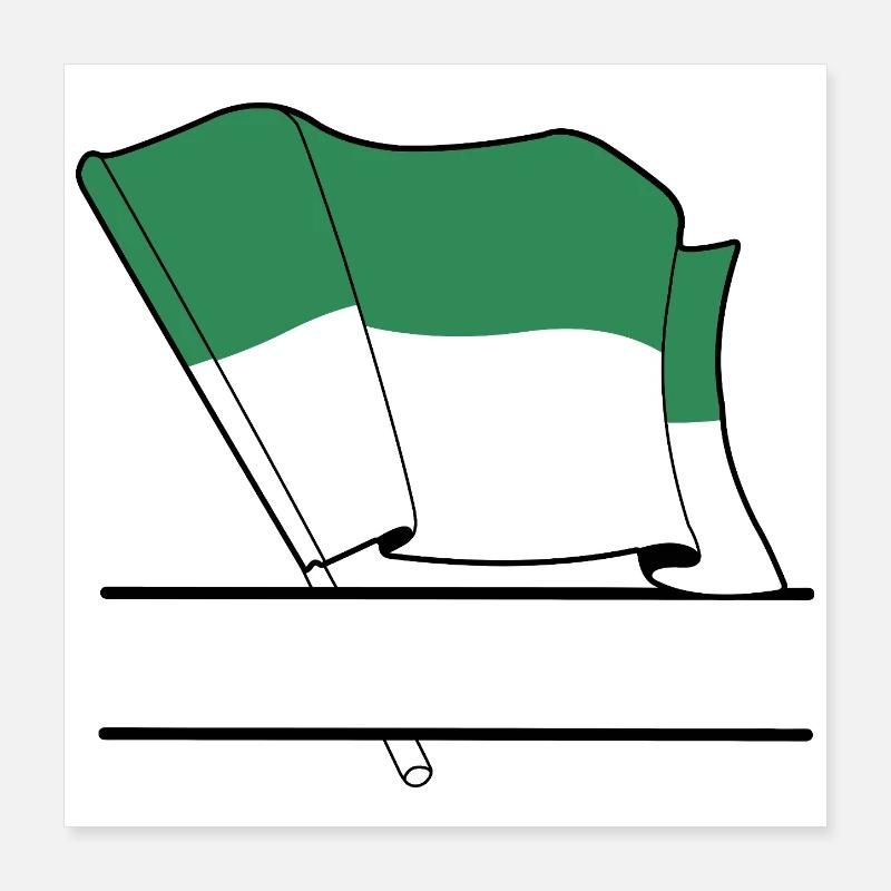 Vlieland Flag – Custom Island Design Poster 16" x 16" (40x40 cm)