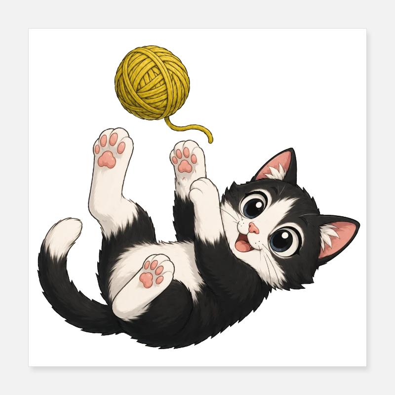 Kitten plays Poster 16" x 16" (40x40 cm)