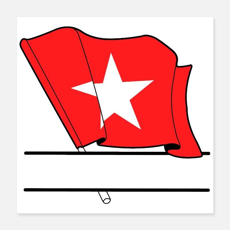 Maastricht Custom Flag Poster 16" x 16" (40x40 cm)