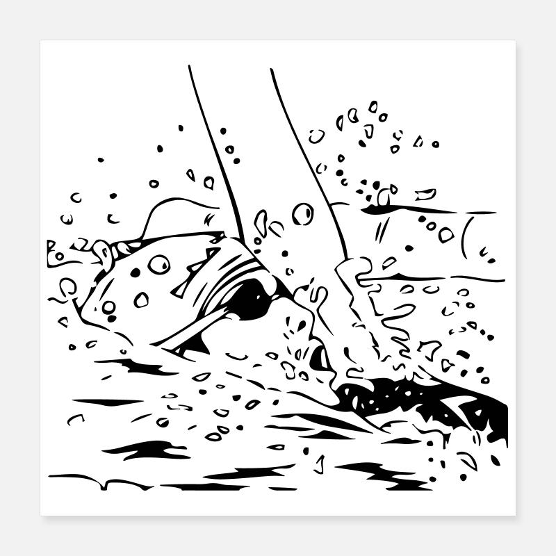 Swimmer Poster 16" x 16" (40x40 cm)