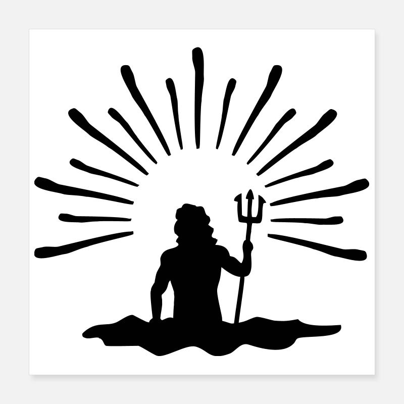 Neptun Mystik Sonne Poster 40x40 cm