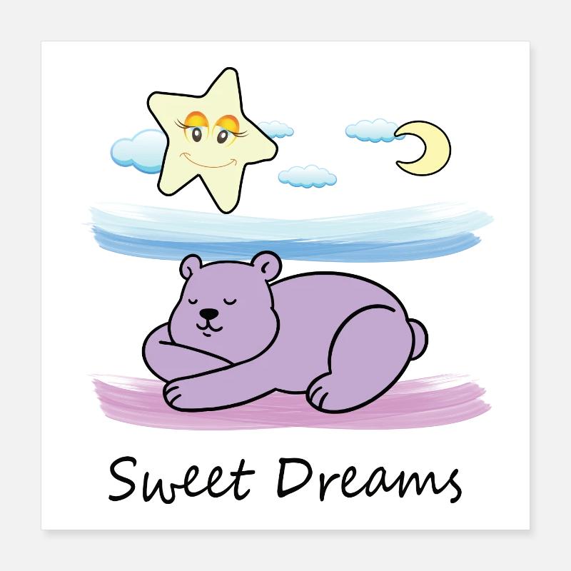 Ours en peluche mignon Poster 40 x 40 cm