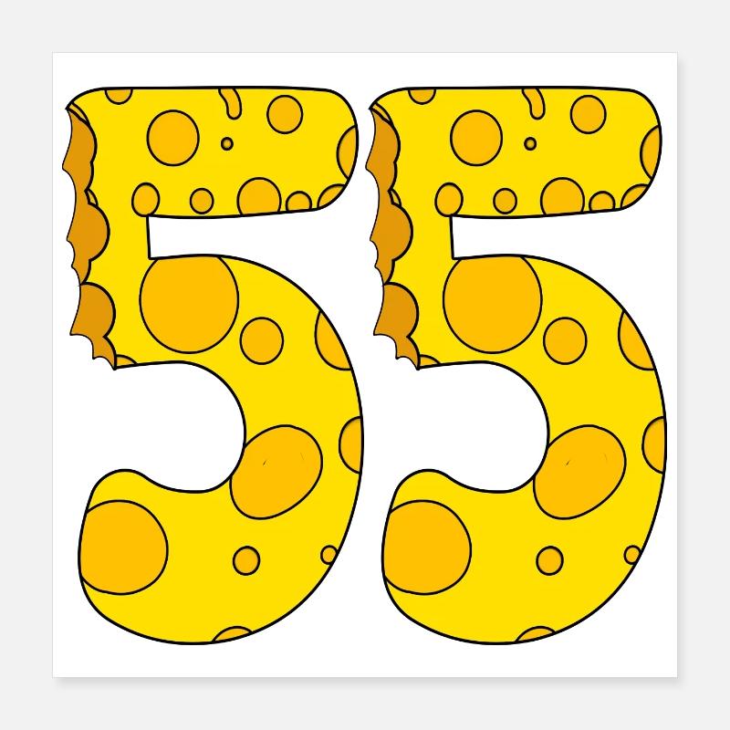 55 ans - Cadeau de 55e anniversaire - 1955 Poster 40 x 40 cm