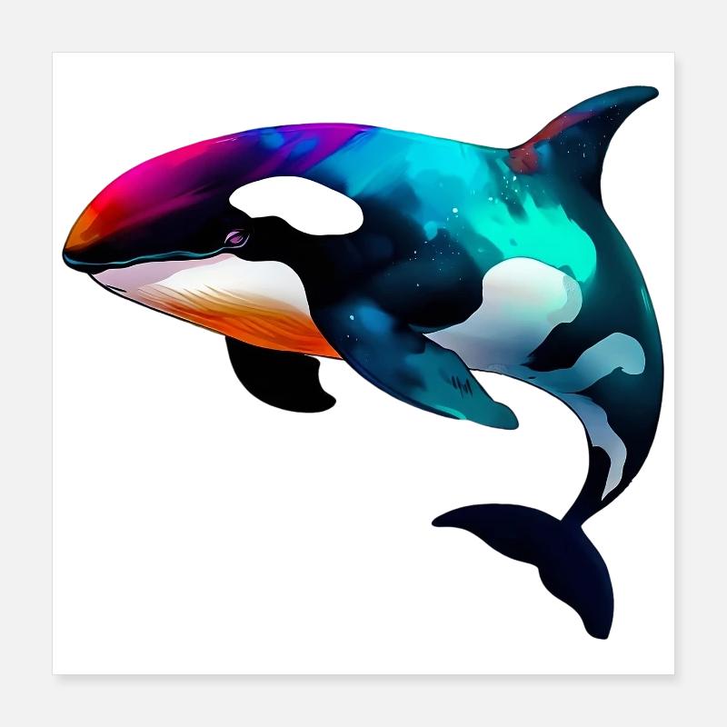 Schwertwal Poster 40x40 cm