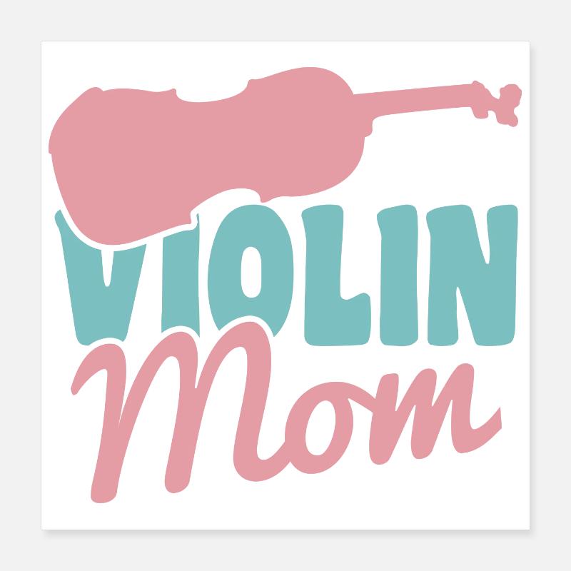 Mère violoniste Poster 40 x 40 cm