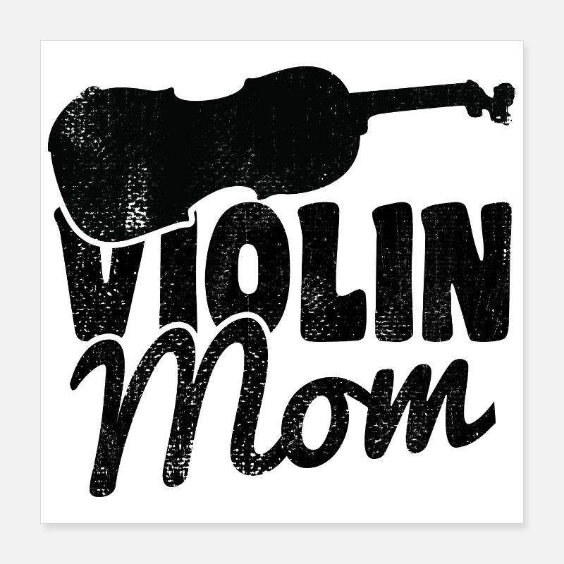 Violinistin Mutter Poster 40x40 cm