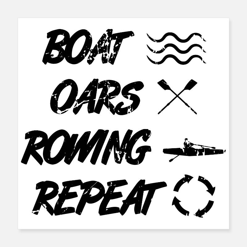 Ruderer Spruch Poster 40x40 cm