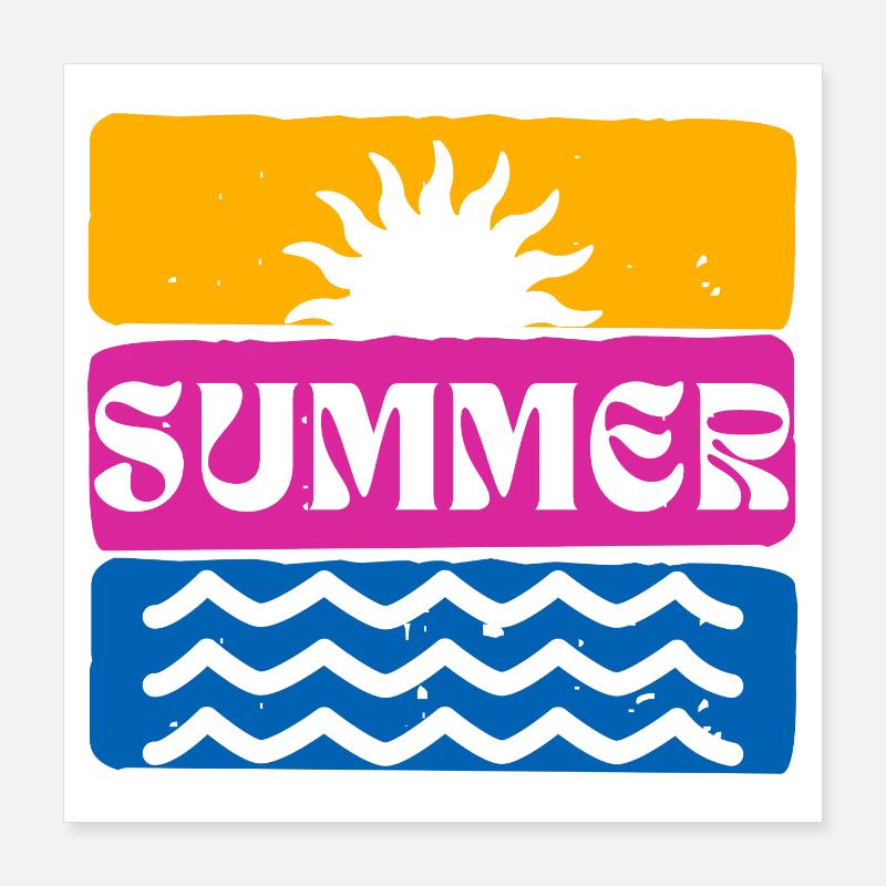 Sommer Poster 40x40 cm