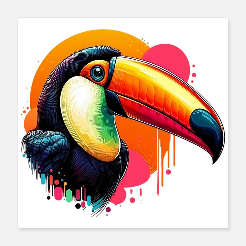 Toucan Poster 40 x 40 cm