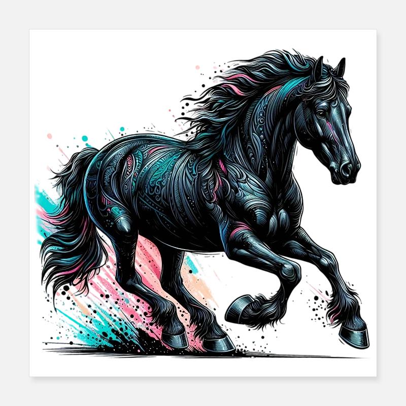 Cheval Poster 40 x 40 cm