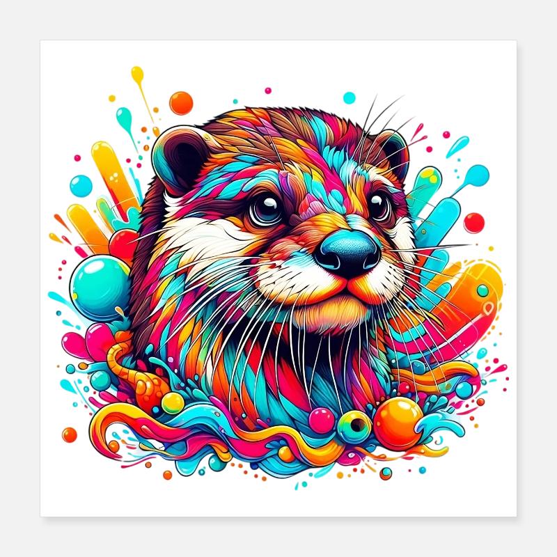 Otter Poster 16" x 16" (40x40 cm)