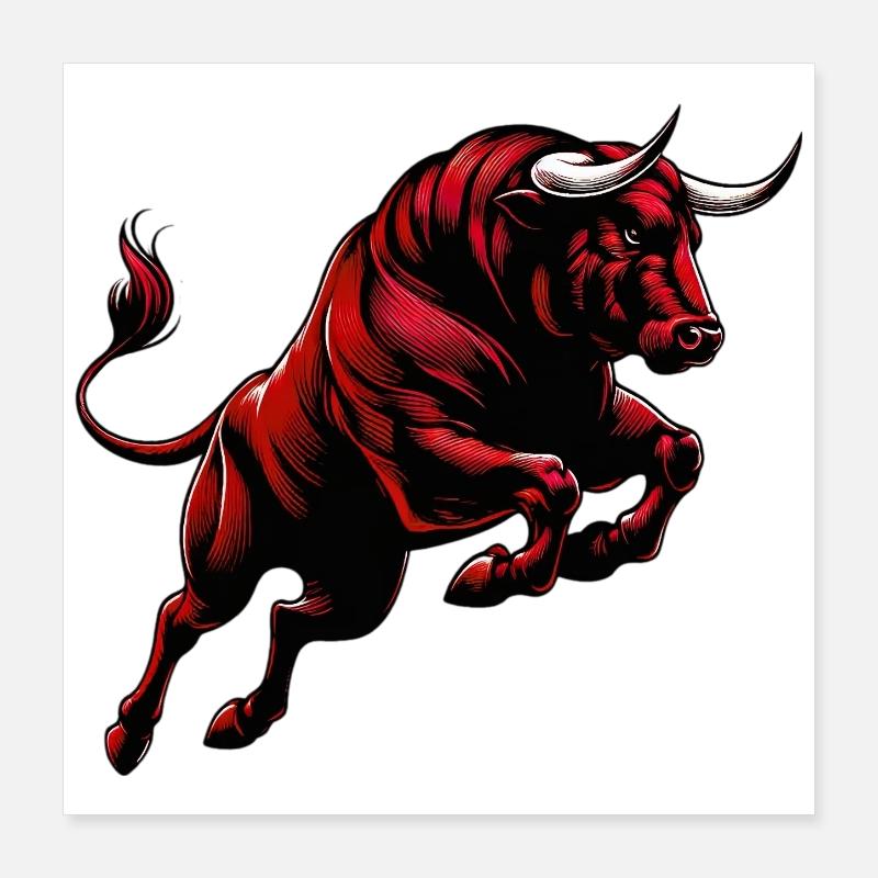 Stier Poster 40x40 cm
