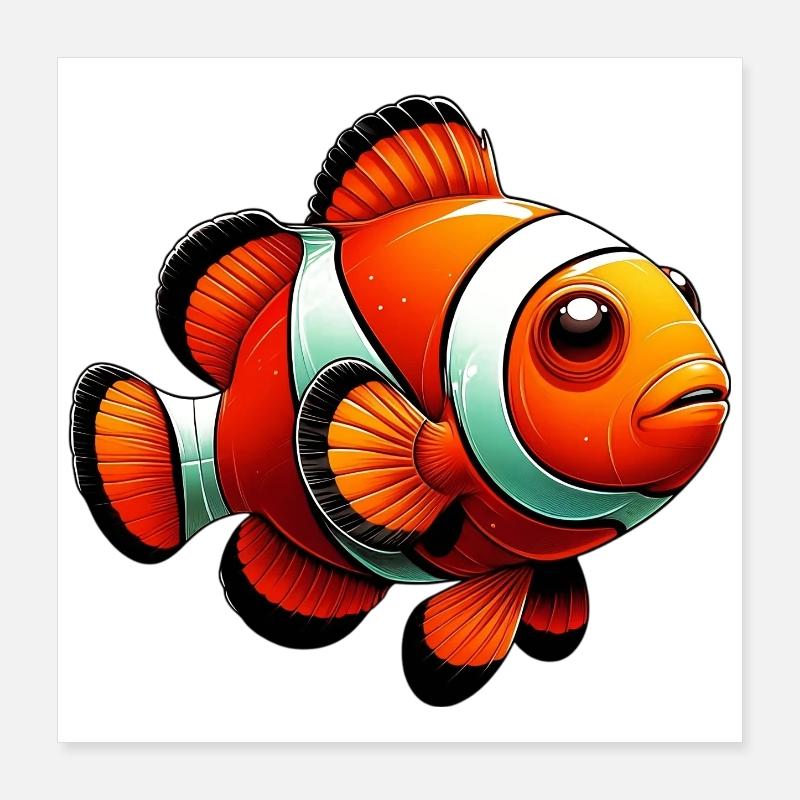 Clownfisch Poster 40x40 cm