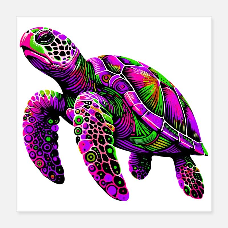 Turtle Poster 16" x 16" (40x40 cm)