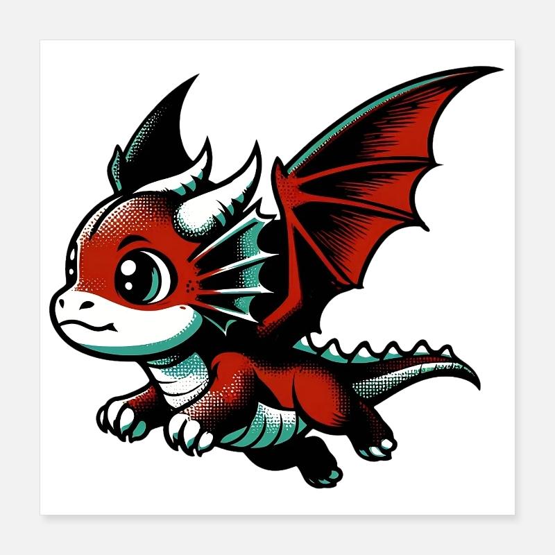 Dragon Poster 16" x 16" (40x40 cm)