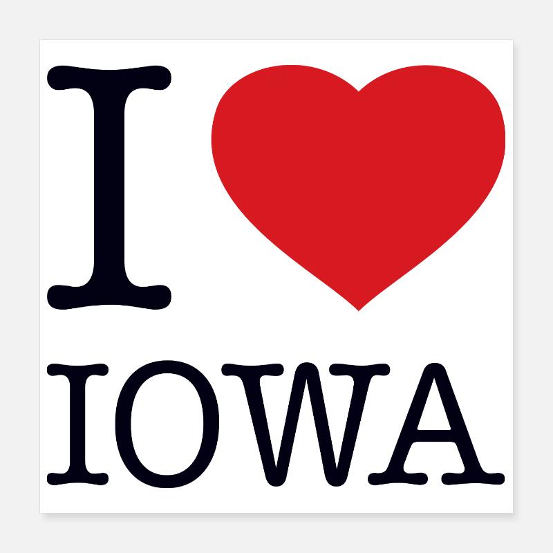J’ADORE L’IOWA Poster 40 x 40 cm