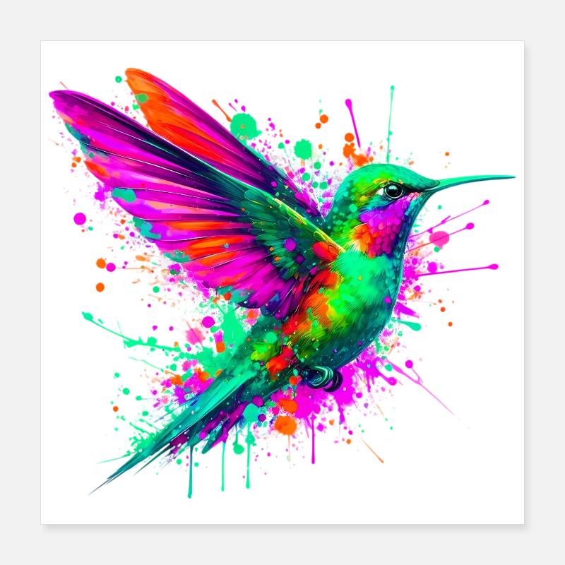 Colibri Poster 40 x 40 cm