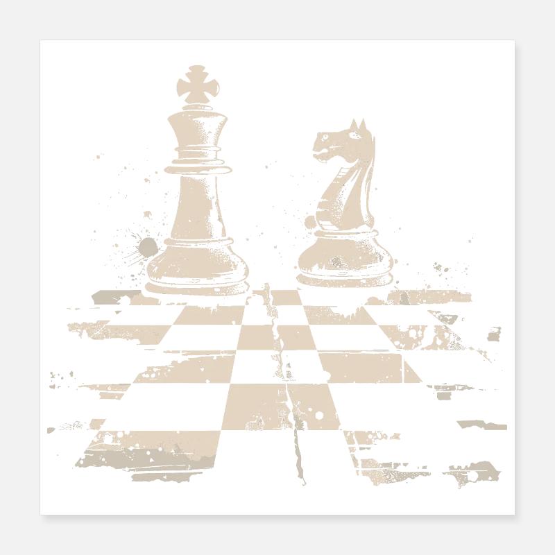 Échecs Poster 40 x 40 cm