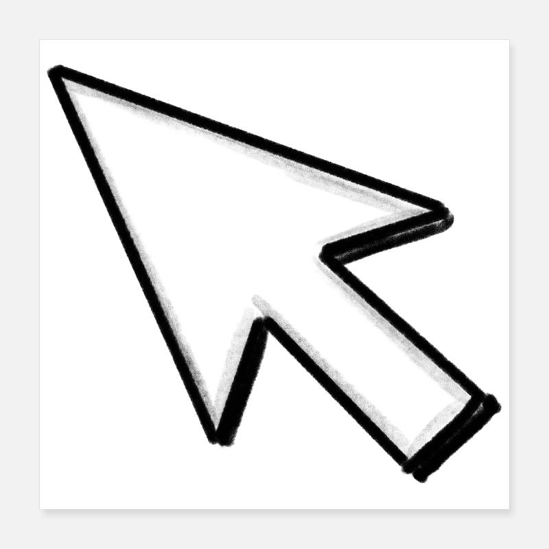 Cursor: Click me! Poster 16" x 16" (40x40 cm)