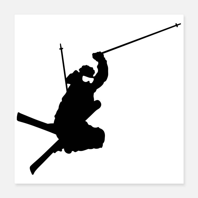 Freestyle ski Poster 40x40 cm