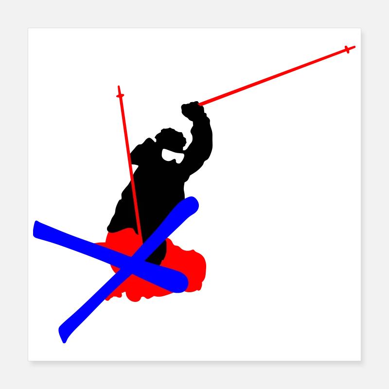 Freestyle Skiing Poster 16" x 16" (40x40 cm)