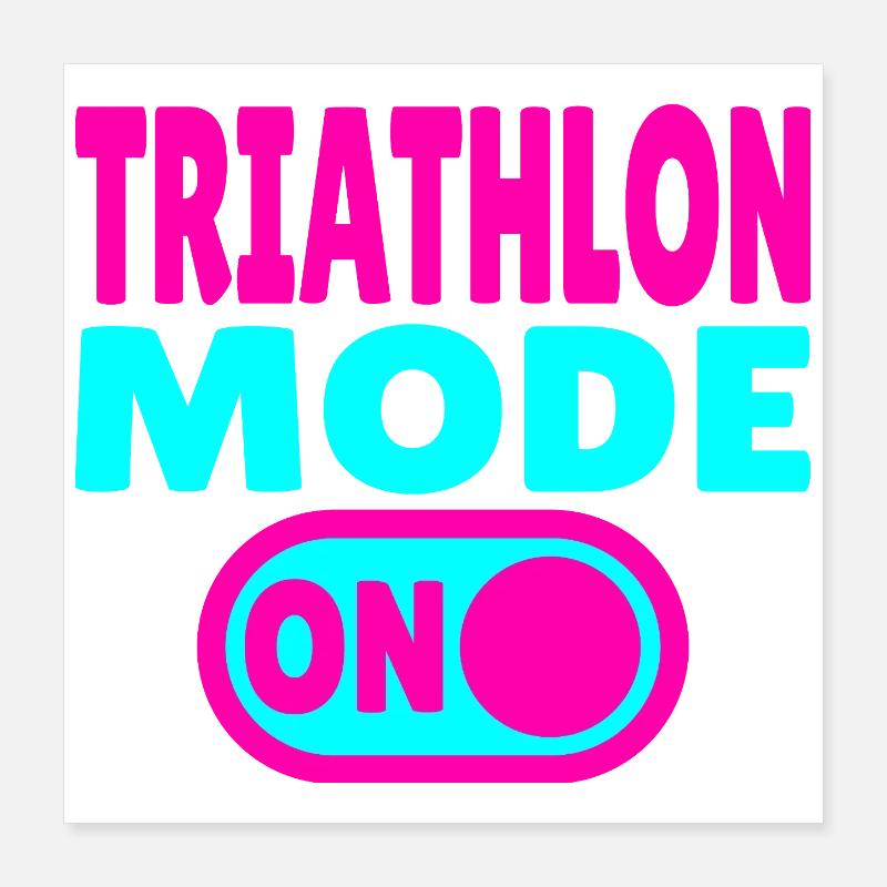 Mode triathlon ACTIVÉ - Course cycliste de natation Poster 40 x 40 cm