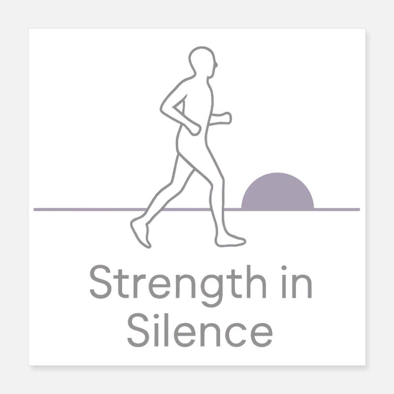 Introvertiertes Training, Ruhiges Poster 40x40 cm