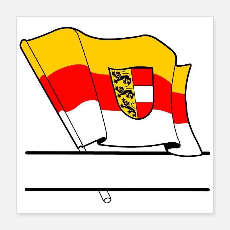 Kärnten Vlag – Namespace Poster 40 x 40 cm