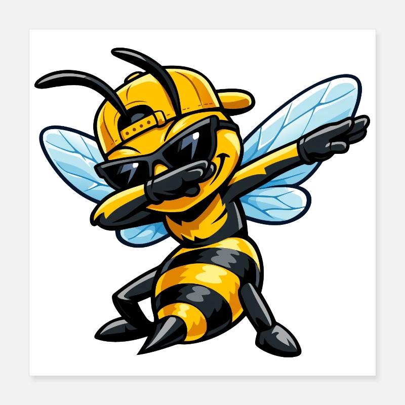 Dabbing Hornet Poster 40x40 cm