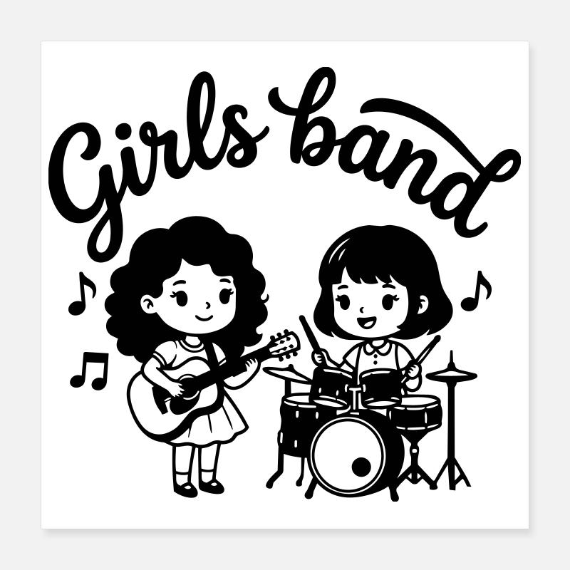 groupe féminin Poster 40 x 40 cm