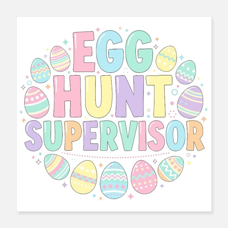 Easter Egg Overseer Poster 16" x 16" (40x40 cm)