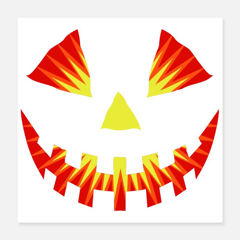 Citrouille lumineuse Poster 40 x 40 cm