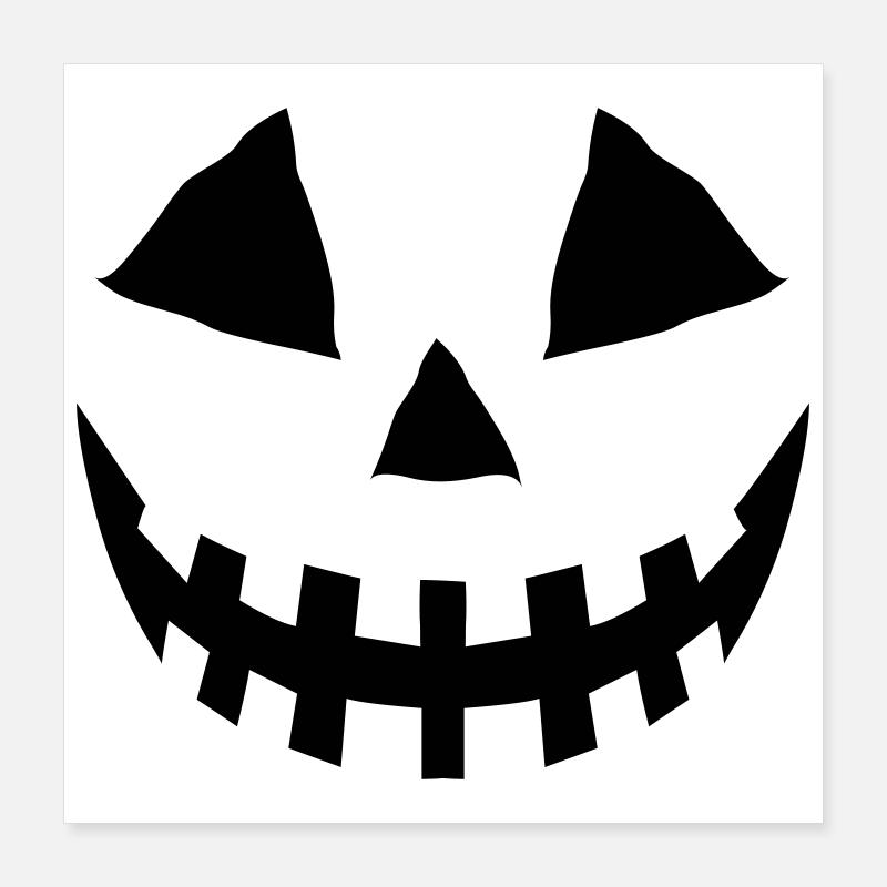 Face de citrouille Poster 40 x 40 cm