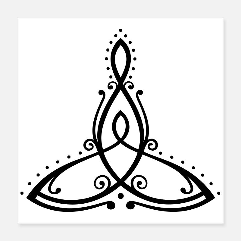 Celtic symbol, mother with child. Poster 16" x 16" (40x40 cm)