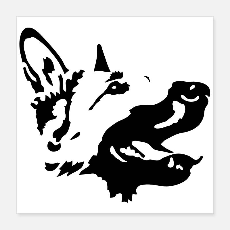 chien de berger Poster 40 x 40 cm