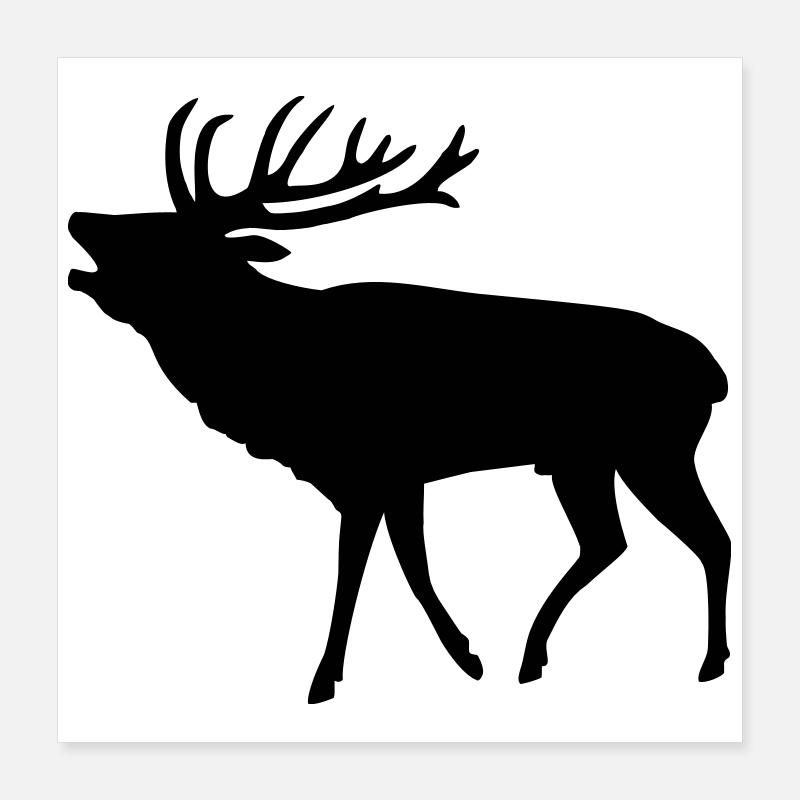 hirsch jäger jagd Poster 40x40 cm