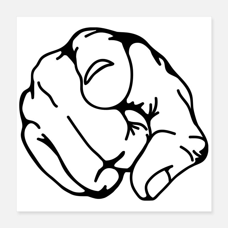 hand faust finger Poster 40x40 cm