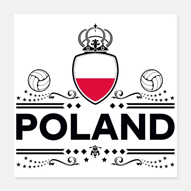 POLOGNE Poster 40 x 40 cm