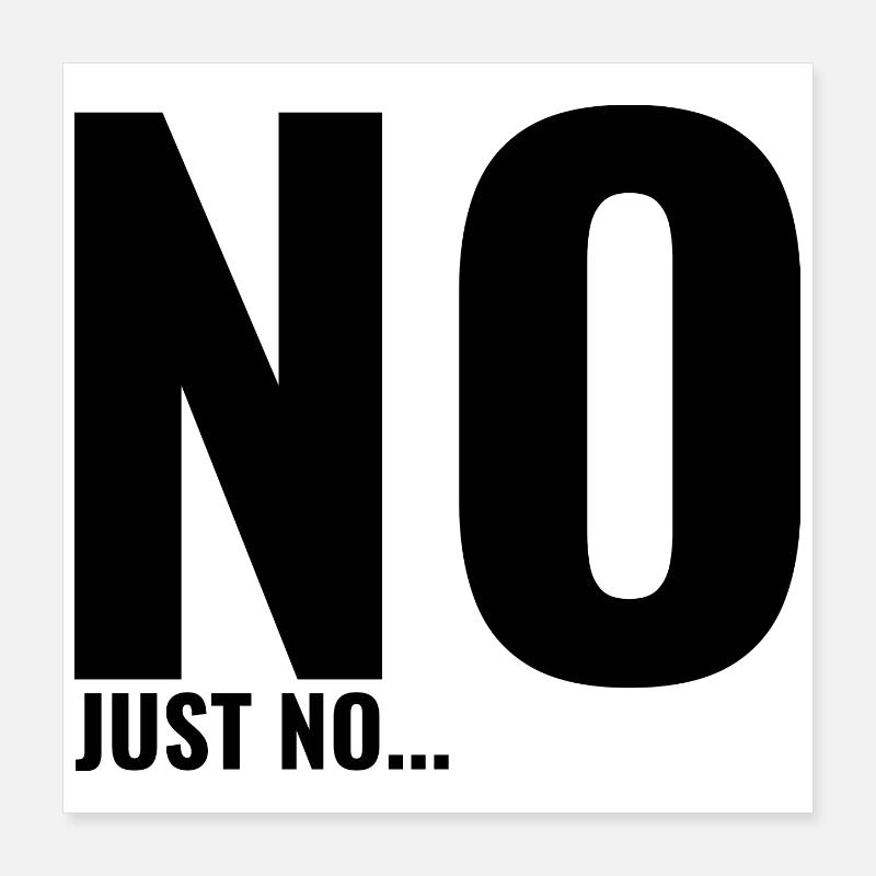 Nein, einfach nein Poster 40x40 cm