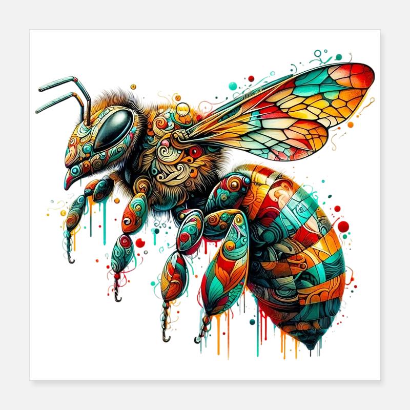 Biene Poster 40x40 cm