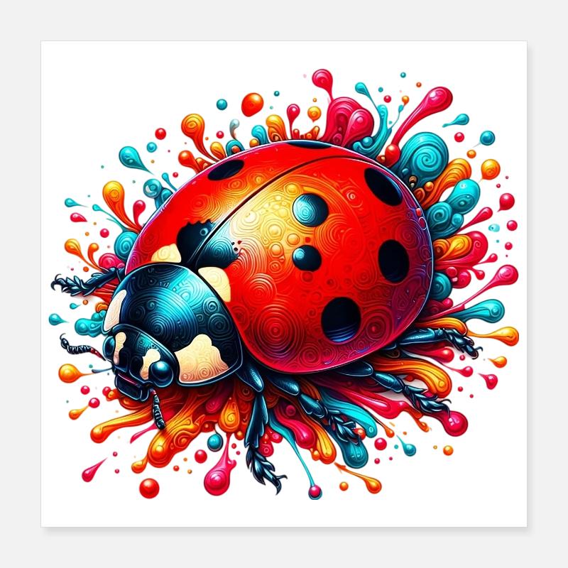 Marienkäfer Poster 40x40 cm