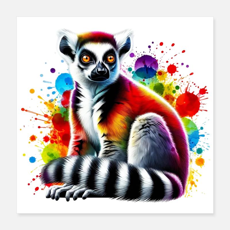 Lemur Poster 16" x 16" (40x40 cm)