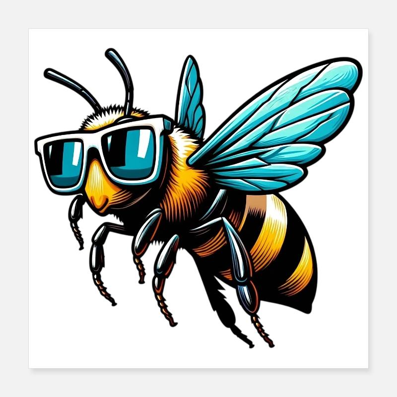 Abeille Poster 40 x 40 cm