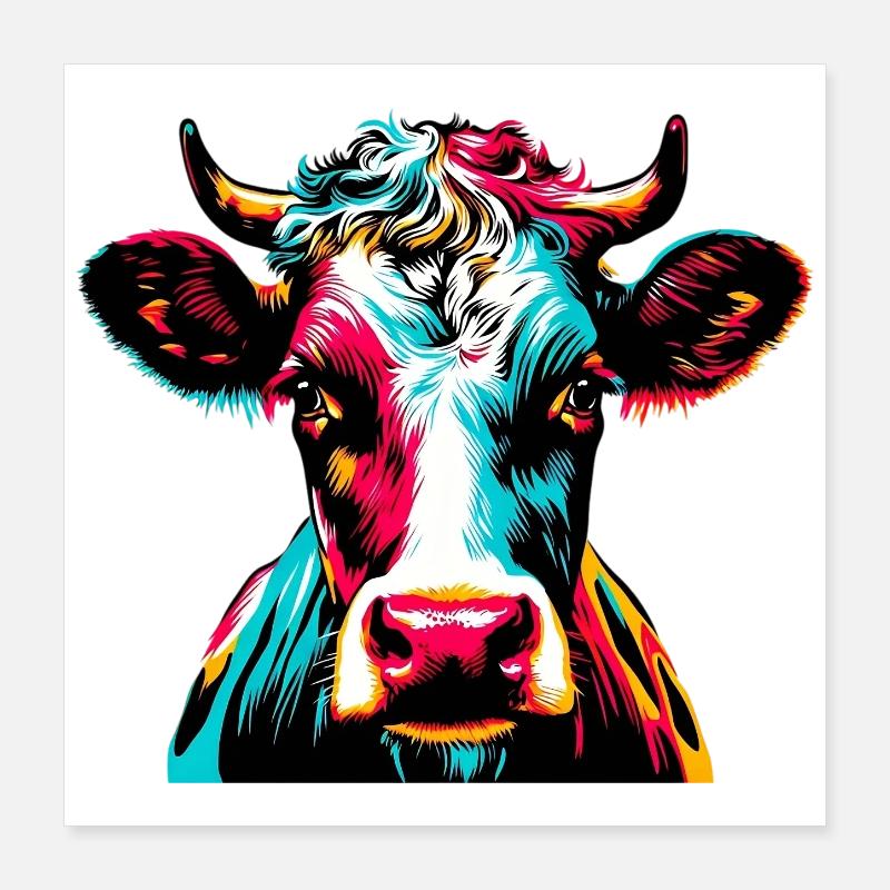Vache Poster 40 x 40 cm
