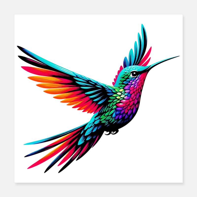 Colibri Poster 40 x 40 cm