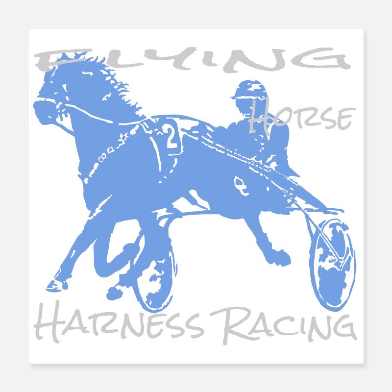 Course de trot trotteur Poster 40 x 40 cm