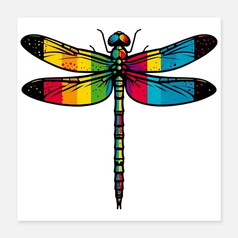 Libellule Poster 40 x 40 cm