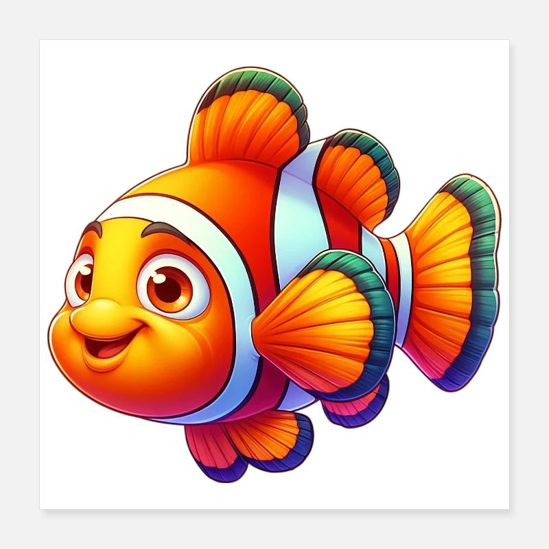 Clownfisch Poster 40x40 cm